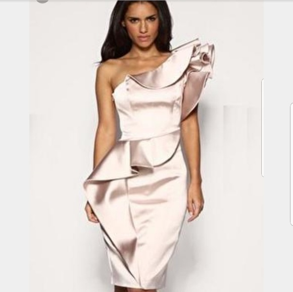 New Karen Millen Satin Dress Size 6 - Picture 3 of 7